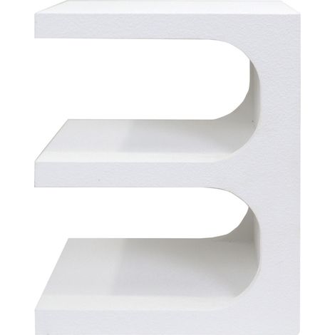 Comodini 2 Ripiani Mobili Rebecca Anemaria 50x40x32 MDF Bianco Moderno
