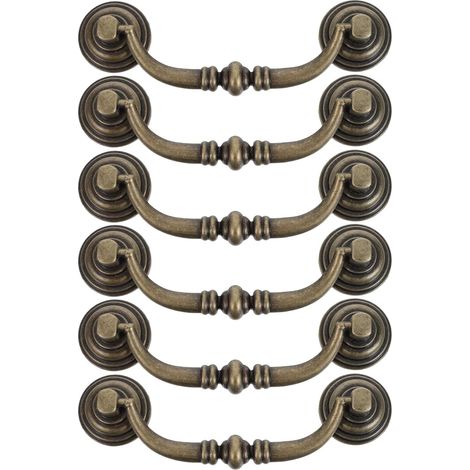 Lot De 6 Poignées Tiroir Vintage Poignées Décoratives Pour Placards Et Commode Style Européen Pour Cuisine Salle De Bain Et Meubles (1/5)