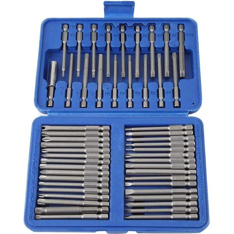 50-teiliges Bit-Set für Elektroschrauber, inkl. Kreuzschlitz-, Schlitz-, Torx- und Spezialschraubendreher-Set