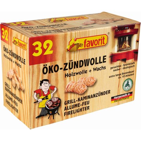 Favorit Öko-Zündwolle Anzünder, Ofenanzünder 32 Stück (1/2)
