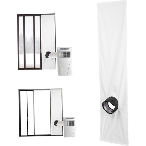 Tragbare Fensterdichtung für Klimaanlagen, 300 cm, verstellbares, wasserdichtes Befestigungsband, universelles mobiles Fenster-Set für Klimaanlagen, Klimaanlagen-Set 300 cm (1/5)