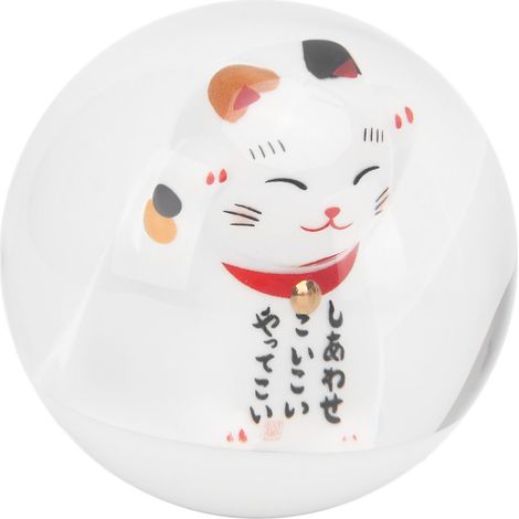 Pommeau de levier de vitesse universel en acrylique avec chat porte-bonheur, accessoire intérieur de voiture avec 3 adaptateurs (1/5)