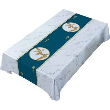 Nappe Rectangulaire - Pvc Impermeable Oleofuge - Pour Table Basse - 140 X 220 Cm - Non Lavable (1/5)