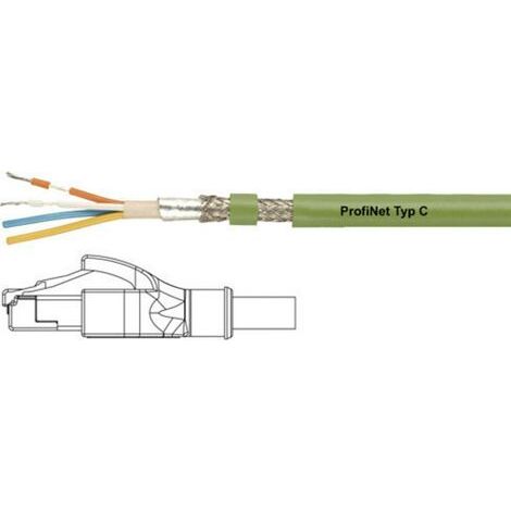 Câble de liaison réseau informatique, PROFInet C [1x RJ45 mâle - 1x RJ45 mâle] Helukabel PROFInet C PUR CMX RJ45-IP20 806409 CAT 5e SF/UTP vert 0. X183201 (1/2)