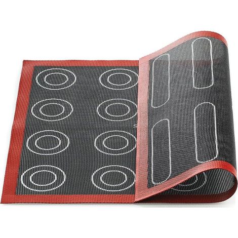 1 Tapis de cuisson, silicone microperforé, âme fibre de verre, antiadhésant, pour éclairs choux pâtisserie