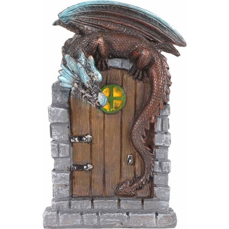Porte de fée innovante en résine peinte à la main, détails réalistes, miniature décorative pour jardin féerique, accessoire de jardin magique. (1/5)