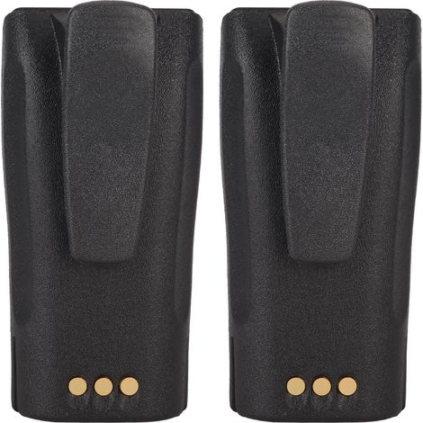 2 piles pour talkie-walkie Motorola CP040 CP150 CP200 CP380, 2600mAh 7.4V avec clip ceinture, batterie lithium-ion rechargeable (1/5)