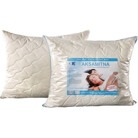 Almohada antialérgica de 40x40 cm, terciopelo crudo, 100% microfibra.
