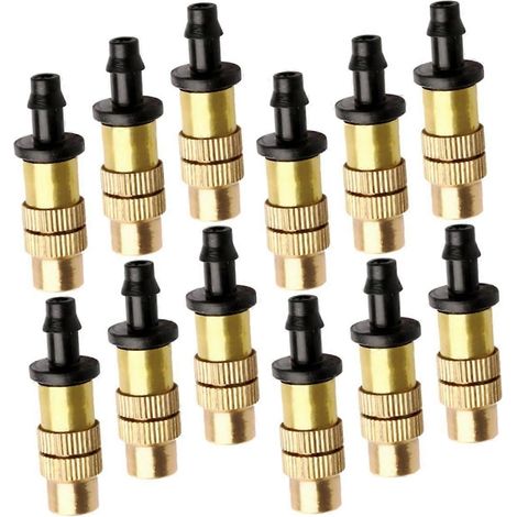16pcs Copper Garden Misting Nozzles Low Pressure Spray for Outdoor Cooling Irrigation Landscaping (1/5)