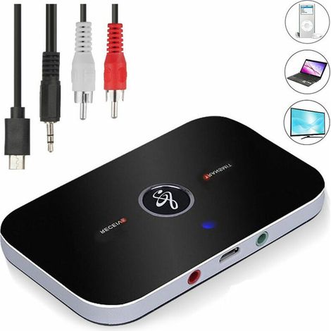 Adaptat récept Bluetooth 5.0, émett récept 2 en 1 avec sortie audio 3,5 mm adaptat/convertiss Bluetooth Rca Audio (1/5)