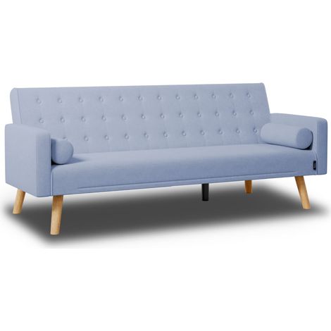 Nalui Sofá Cama Azul One Dots 3 Plazas Acolchado