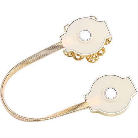 Clip de rideau magnétique rétractable en forme de fleur, boucle porte-ceinture, accessoires de ceinture, maison dorée (1/5)
