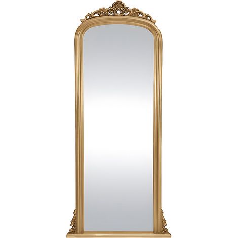 Specchio grande Legno di Paulownia H180 cm Dorato - MERRY