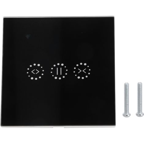 Interrupteur Volet Roulant WiFi 10A Toivize Modèle Tactile Panneau Verre Trempé Noir Design Élégant et Résistant pour Maison Connectée (1/5)