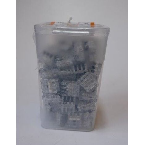 Bornes de connexion 3 fils 0.75 à 2.5mm² à levier - 75 pièces (1/2)
