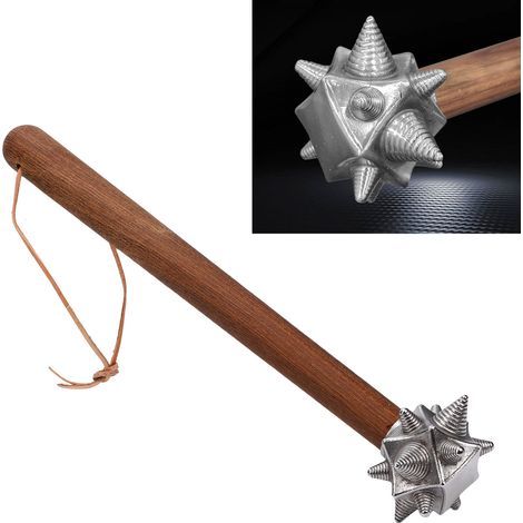 Ball hammer with spikes - Wooden handle, stainless steel, multi-functional tool and decorative ornament for home/car (1/5)