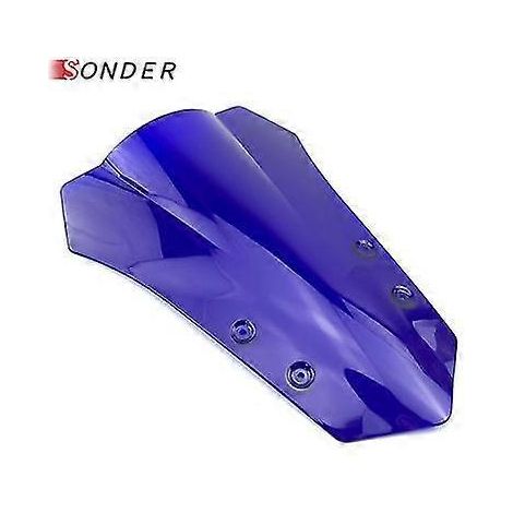 Pare-brise noir double bulle pour Yamaha MT-09 Tracer MT-09 FJ-09 2015-2016 - Bleu (1/5)