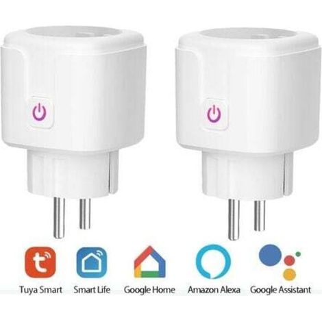 Aiperq Prise Connectée WiFi, Lot de 2 Prise Intelligente Compatible avec Alexa, Google Home et Smart Life, Prises Programmables WiFi avec Contrôle à Distance, Contrôle Vocal et Fonction de Temps (1/4)