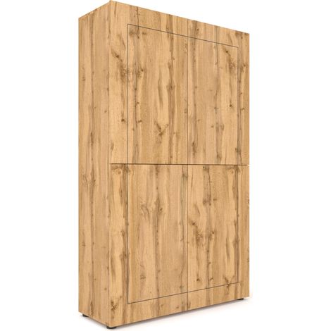 Credenza alta 4 ante 100x35x165 cm Elios quercia natura