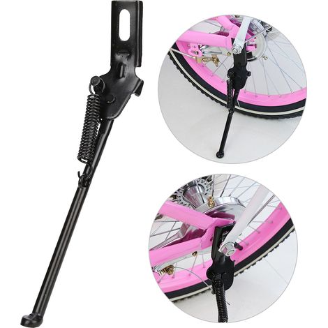 Support de Vélo Enfant 18 Pouces en Acier Carbone - Béquille Latérale Réglable Noir, 2 Pièces (1/5)