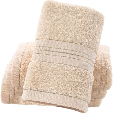 Lot de 4 Serviettes, Coton peigné, Absorbant, 35x75 cm, Salle de bain (1/5)