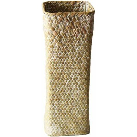 Vase en Rotin Naturel Grand Format pour Bouquets - Décoration Intérieure Élégante et Bohème (1/5)