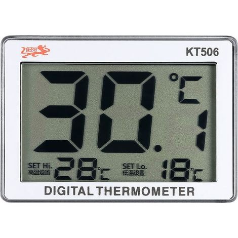 Digitales LCD-Aquarienthermometer, Wasserthermometer für Aquarien, 0 °C–37 °C, KT506, Lieferung ohne Batterie, LJO8ECDJ (1/5)