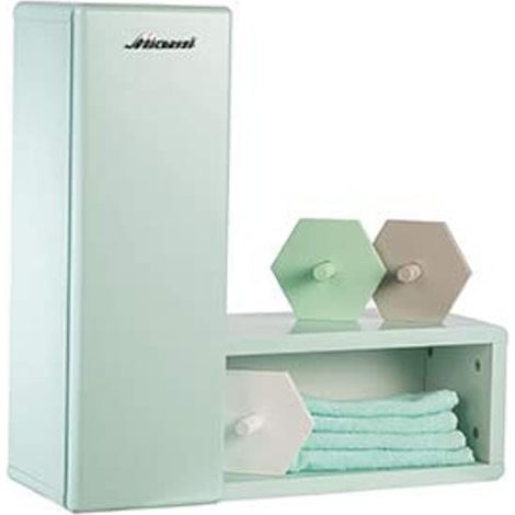étagère Murale Miami 1 Porte avec Fermeture Douce, Le Bois, Le métal de Menthe 21,9 x 60 x 60 cm (1/5)