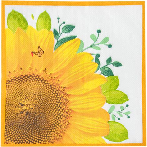 Lot de 60 serviettes de table décorées individuellement, style shabby chic, avec des motifs floraux et aquarelle, idéales pour les déjeuners, anniversaires, mariages et cocktails. (1/5)
