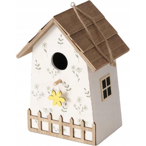 Progarden KAMILLE casetta per uccelli decorativa bianca 15x12x22 cm