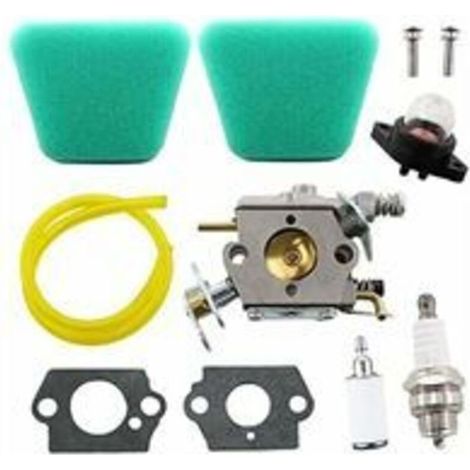 Carburateur avec filtre à air, filtre à essence, tuyau à essence pour Partner 350 351 370 371 390 420 Poulan 2050 2055 2115 2150 2175 2250 McCulloch Mac Cat 335 436 440 41 Tronçonneuse (1/5)
