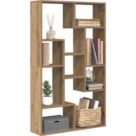 vidaXL Bücherregal Artisan-Eiche 72x20x120 cm Holzwerkstoff (1/5)