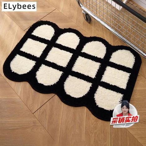 Tapis De Bain - 40 X 60 Cm - Semelle Antidérapante En Tpr - Polyester - Pour Salle De Bain Entrée Salon (1/5)
