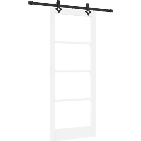 Maison Exclusive - Schiebetür Weiß 83 x 202 cm Massivholz Kiefer