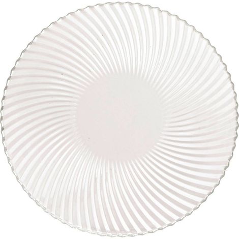 Lot de 6 Assiette dessert Odyssee transparent D20,5xH1,8cm - Atmosphera créateur d'intérieur