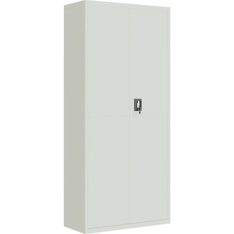 Maison Exclusive - Armadio Classificatore Grigio Chiaro 90x40x200 cm in Acciaio