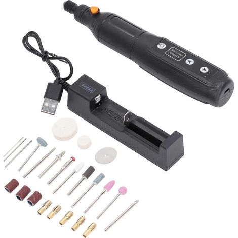 Mini perceuse électrique 3,7 V rechargeable par USB, multifonctionnelle, pour le meulage et la gravure des ongles. (1/5)