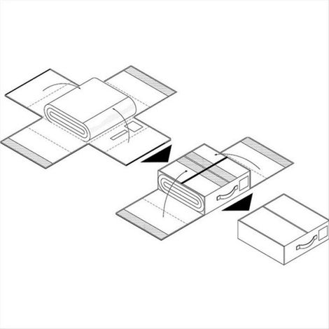 Boîte De Rangement Pour Vêtements - Tissu Non Tissé + Carton - Gris - 1 Pièce (1/5)