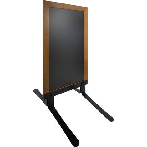 Panneau trottoir cadre bois chêne sur piètement noir effet ressorts dimensions 124 x 63,5 cm (1/4)