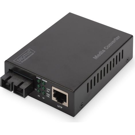 Convertitore di Rete Digitus DN-82120-1 LAN SC Duplex 1 Gbps - Convertitore di Media di Rete ad Alte Prestazioni (1/5)