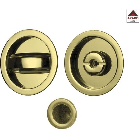 1PZ KIT MANIGLIE X PORTE SCORREVOLI CON NOTTOLINO ORO LUCIDO (1/2)