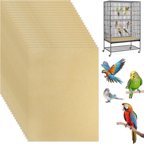 Papier de revêtement en gravier pour cage à oiseaux, 28 x 43,2 cm, papier de verre spécial pour cage à oiseaux dans le sable marin, facile à nettoyer, papier abrasif pour perroquets (1/5)