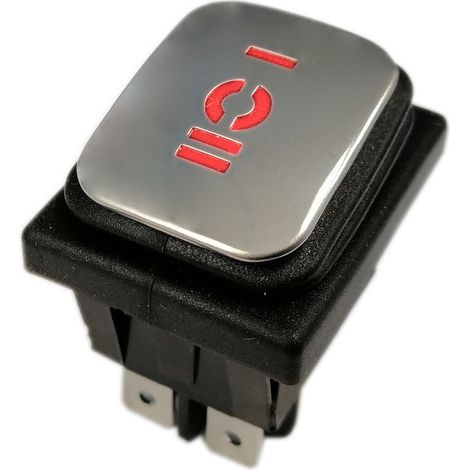 Schalter KCD4-B 16A 250V EIN-AUS-EIN IP65 SILBER