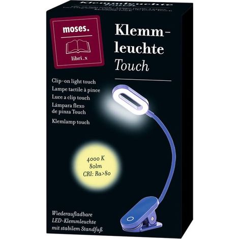 LAMPARA DE LECTURA TOUCH AZULON RECARGABLE USB