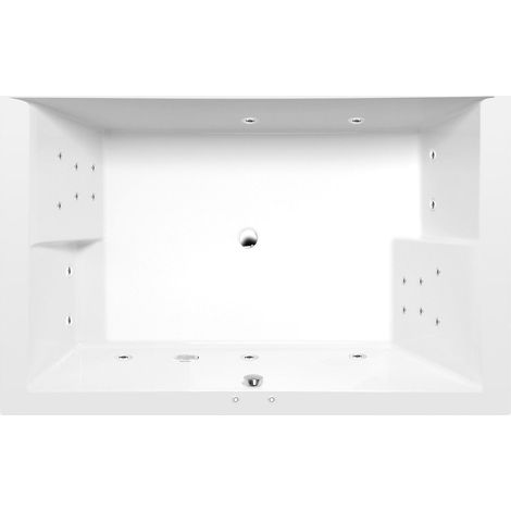 Baignoire balnéo DUPLA, 180x120x54cm, Attraction Hydro, chrome (1/3)