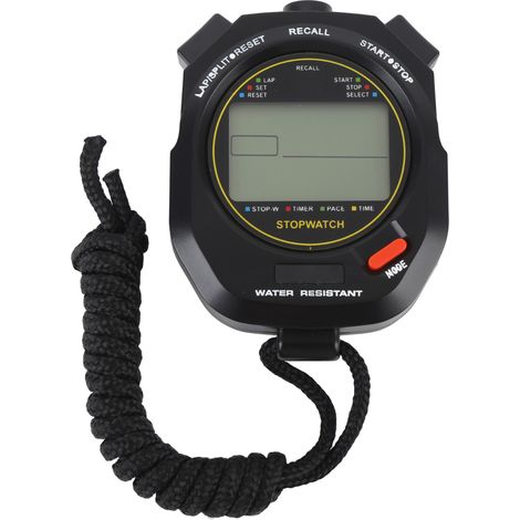 Chronomètre électronique numérique de sport avec affichage de la date et de l'heure, 2 alarmes et fonction métronome pour arbitre de fitness (1/5)