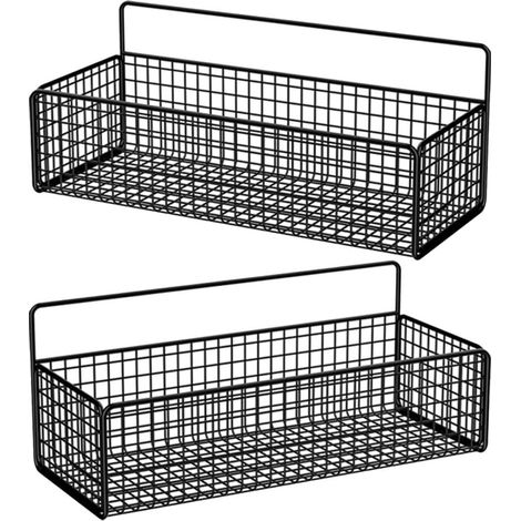 Étagère murale Healeved noire pour salle bain et cuisine
