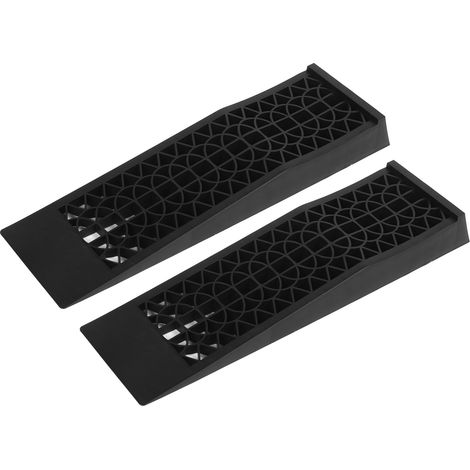 Lot de 2 rampes d'atelier pour voitures, rampes d'entretien pneu, universelles pour véhicules jusqu'à 2000 kg (1/5)