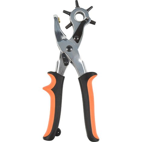 Lntyq Lederlochzange, Gürtellochzange mit 6 Lochgrößen, Lederstanze, Lederlochzange für Gürtel, Leder, Armbänder, DIY und Bastelprojekte (1/5)