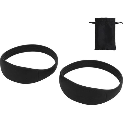 Sangle de soutien du genou rotulien, 2 pièces, bande stabilisatrice de Tendon en Silicone, attelle élastique avec sac Portable pour la course à pied de basket-ball noir (1/5)